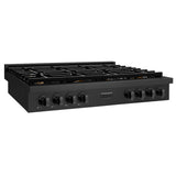 ZLINE 48" Paramount Gas Rangetop Black Stainless Steel Brass Burners SRTB-BR-48
