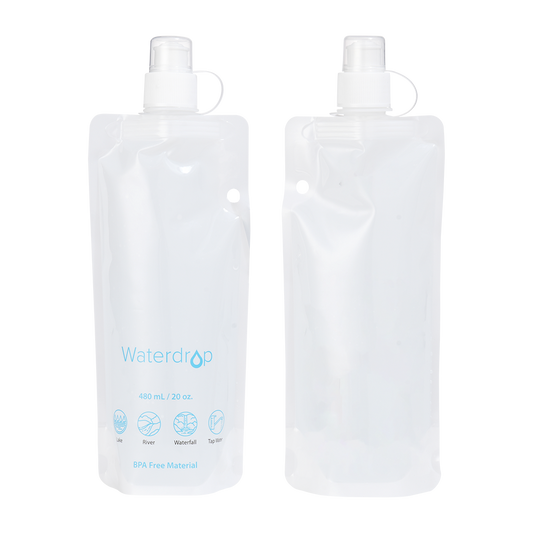 Waterdrop Plastic Liquid Storage Bags for household use, Foldable, BPA-Free, 20 oz