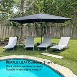 PURPLE LEAF Patio Outdoor Large Umbrella Square and Rectangular Cantilever Yard Sun Umbrellas