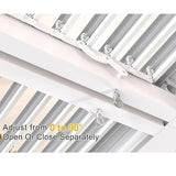 PURPLE LEAF Athena Louvered Pergola White Outdoor Aluminum Pergola with Roller Blind Adjustable Gazebo for Patio Deck Garden