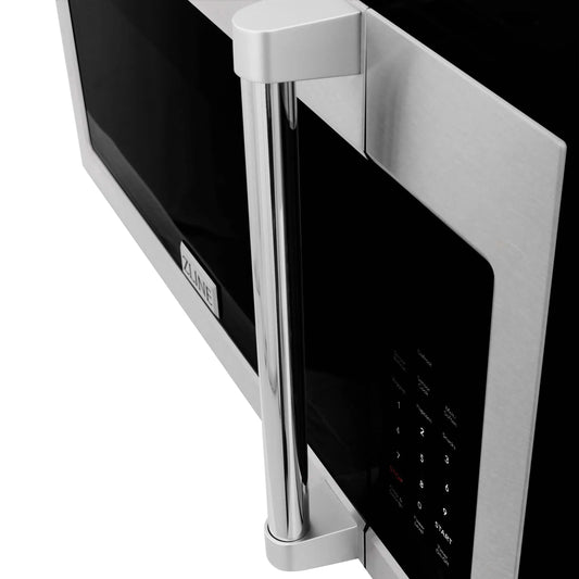 ZLINE 30" Recirculating Over the Range Convection Microwave with Traditional Handle and Charcoal Filters in Fingerprint Resistant SS MWO-OTRCFH-30-SS