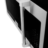 ZLINE 30" Recirculating Over the Range Convection Microwave with Traditional Handle and Charcoal Filters in Fingerprint Resistant SS MWO-OTRCFH-30-SS