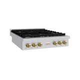 ZLINE 36" Paramount Gas Rangetop Stainless Steel Champagne Bronze SRTZ-36-CB