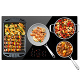 CIARRA 36 Inch Built-in Induction Cooktop 5 Burners 3700W with Booster Flexzone CABIH365BFF-OW