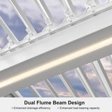 PURPLELEAF Strip Light, Upgraded Version 3000K Warm White Light, 24V Safe Low Voltage Waterproof Strip Light, Suitable for Louvered Pergola