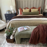Lily 47" Chenille Accent Waterfall Bench