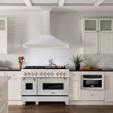 ZLINE 48" Autograph Edition Stainless Steel Range Hood, Gold KB4STZ-48-G