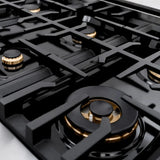 ZLINE 48" Dual Fuel Range, Gas Cooktop, Electric Convection Oven Stainless Steel, Matte Black CDRZ-48-MB