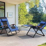 PURPLE LEAF Outdoor Reclining Chair Patio Zero Gravity Chaise Lounge Folding Chair with Quilted Cushion Adjustable Headrest for Lawn Camping Beach Pool