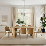Dwen & Barcelona 79" Oval Dining Table Set for 8 (9-Piece)