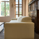 Moussea Modern Chenille Power Reclining Sofa with Sofa Bed Functionality