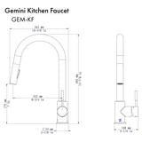 ZLINE Gemini Kitchen Faucet, GEM-KF-CB
