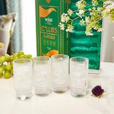 Vintage Art Deco Crystal Highball Ribbed Glass Set of 4 - 14oz