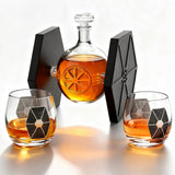 Dark Nova Interceptor Decanter Set | Handmade Glass | 17 Oz
