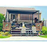 PURPLE LEAF Athena Louvered Pergola Outdoor Aluminum Pergola with Adjustable Roof for Deck Backyard Garden Hardtop Gazebo