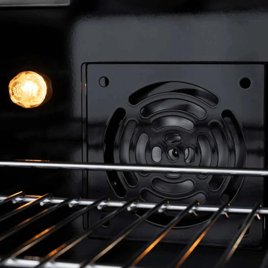 ZLINE 36" Select Dual Fuel Range Gas Cooktop Electric Convection Oven Stainless Steel Black Matte Door HDR-BLM-36