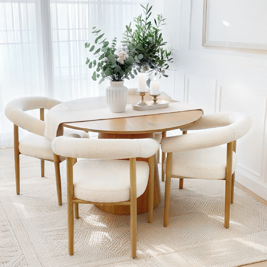 Melbourne Modern Boucle Upholstered Dining Chair (Set of 6)