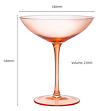 Colored Vintage Glass Coupes 12oz (6, Orange)