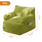 MAXYOYO Kids Bean Bag Chair, Stuffed Toddler Bean Bag Sofa with Filler Bean Bag Chair for Boys and Girls, Green