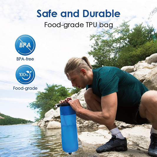 Sodafizz Gravity Water Bag for Portable Water Filter Straw，Recyclable flexible plastic pouches