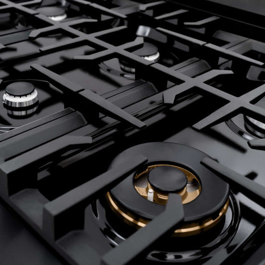 ZLINE 48" Classic Gas Range, Convection Gas Oven Black Stainless Steel, CGRB-48