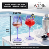 Floating Wine Glasses for Pool (18 Oz | Set of 2