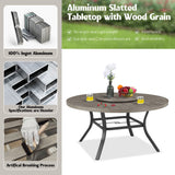 PEAKHOME Azur Patio Round Dining Table Sets With Armless Chair And Sunbrella® Cushions