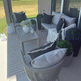 PURPLE LEAF Liviah 4-Piece Patio Conversation Set with Wicker Chairs and Cushions Sofa for Garden