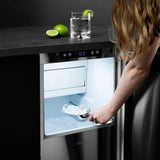 ZLINE 15" Touchstone Gourmet Ice Maker Drain Pump Stainless Steel Door Polished Gold IGMDZ-ST-15-G