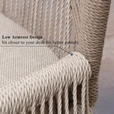 PURPLE LEAF Outdoor Bar Stool Set of 6, Wicker Chairs Bar Chairs with Cushion, All-Weather Patio Furniture kitchen stools