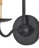 Saxon Single-Light Black Wall Sconce