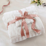 Long Faux Fur Comforter Mini Set, Blush