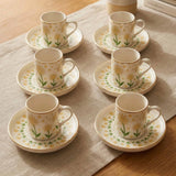 Yellow Daisy Gold Rim Espresso Cup & Saucer Set