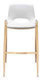 Desi Barstool (Set of 2) White & Gold