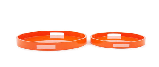 Saint Tropez Round Tray Set of 2 - Orange