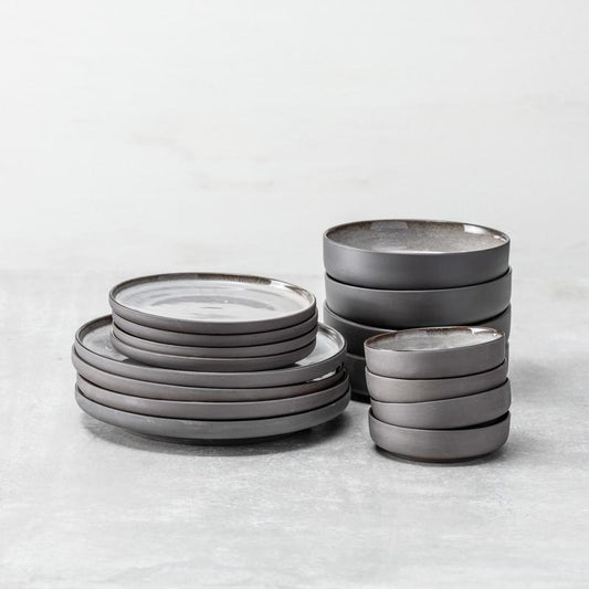 Northern Lights Dinnerware, Borealis Silt, 16-Piece Set