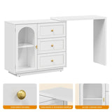 Wholesale 59” Large Extendable Makeup Vanity Desk, Corner Vanity Table