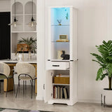 Wholesale 75'' Tall Storage Cabinet with LED Light