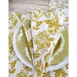 French Home Set of 4 Honeysuckle Napkins - Chartreuse