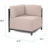 Axis Corner Chair Seascape Sand Titanium Frame