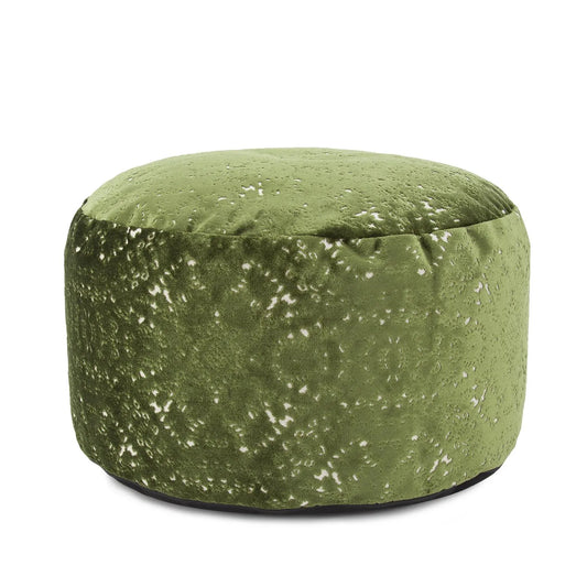 Round Foot Pouf Pisani Emerald