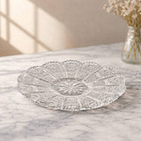 Vintage Embossed Glass Tea Cup & Saucer Set