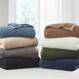 Soft Cozy Winter Cottage Berber Blanket, Green