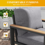Outdoor Patio Chairs Set of 2, Aluminum Patio Chairs