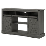 65-inch Farmhouse Tv Stand with Barn Doors – Rustic Console
