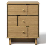 3-Drawer Nightstand, Solid Wood, 110LBS Capacity