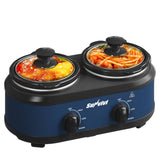 Dual Slow Cooker, Buffet Server and Warmer with 2 Pots