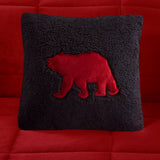 Plush To Sherpa Winter Comforter Set, Red