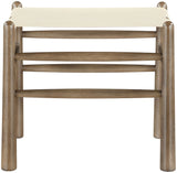 Santos - Faux Leather Upholstered Bench - Walnut Frame