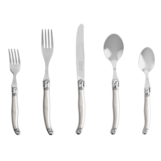 Laguiole 20-Piece Stainless Steel Flatware Set For 4, Pewter